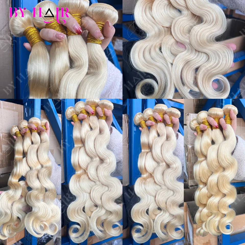 Color Rubio 613 Paquetes de Cabello Humano Peruano Cabello Miel Rubio Body Wave Paquetes Cabello Crudo Paquetes 100% Cabello Humano Extensiones 3