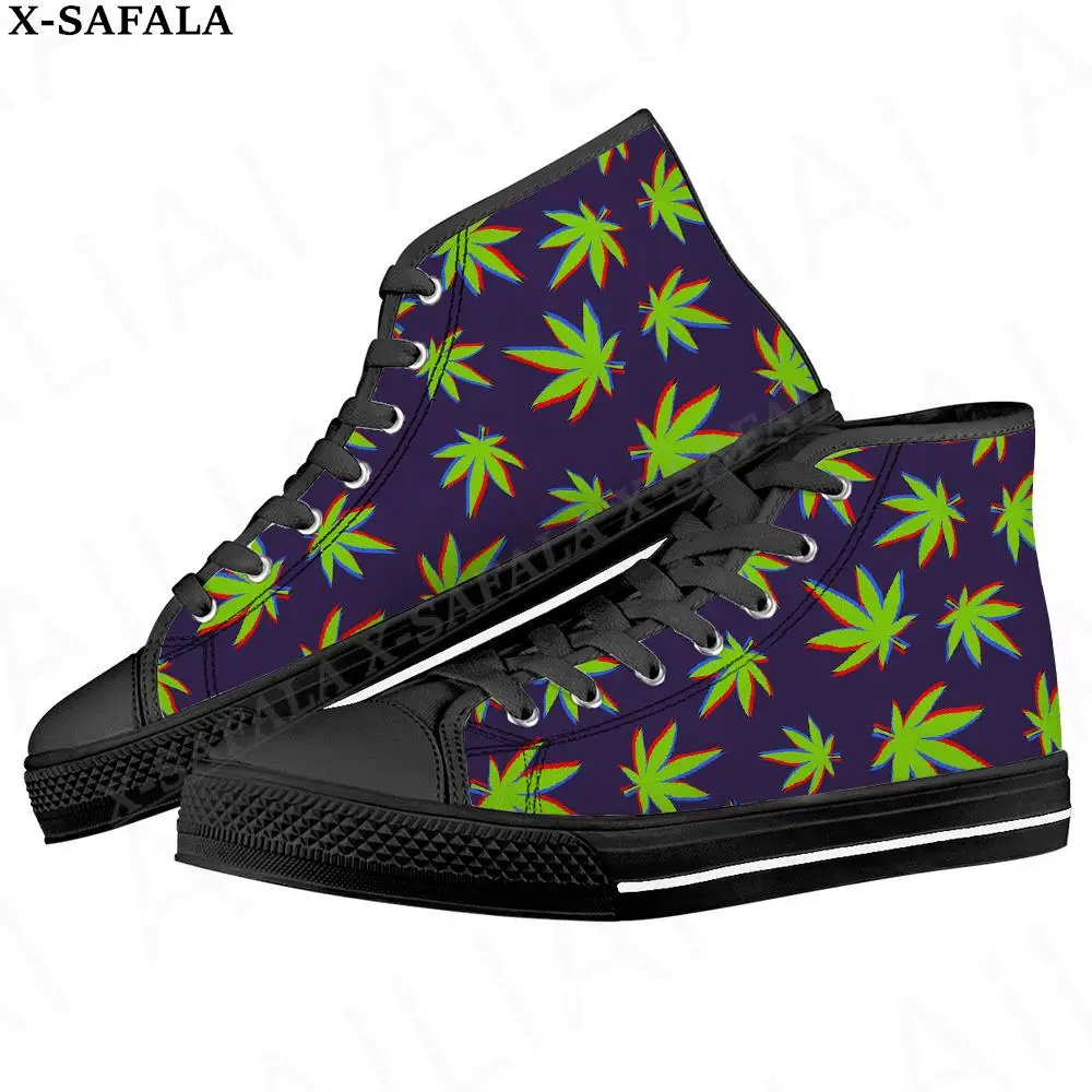 Smoker Weeds Trippy Men Vulcanized Sneakers High Top Canvas Shoes Classic Brand Design Men Flats Shoes Lace Up Footwear-2