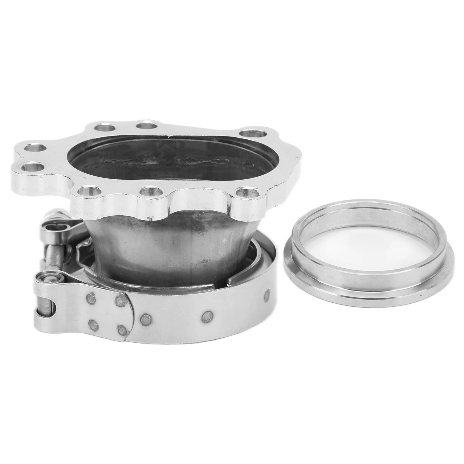8 Bolt Turbo Downpipe Flange Stainless Steel 2.5in V Band Connector for T25 T28 GT25 GT28 Turbo view 3