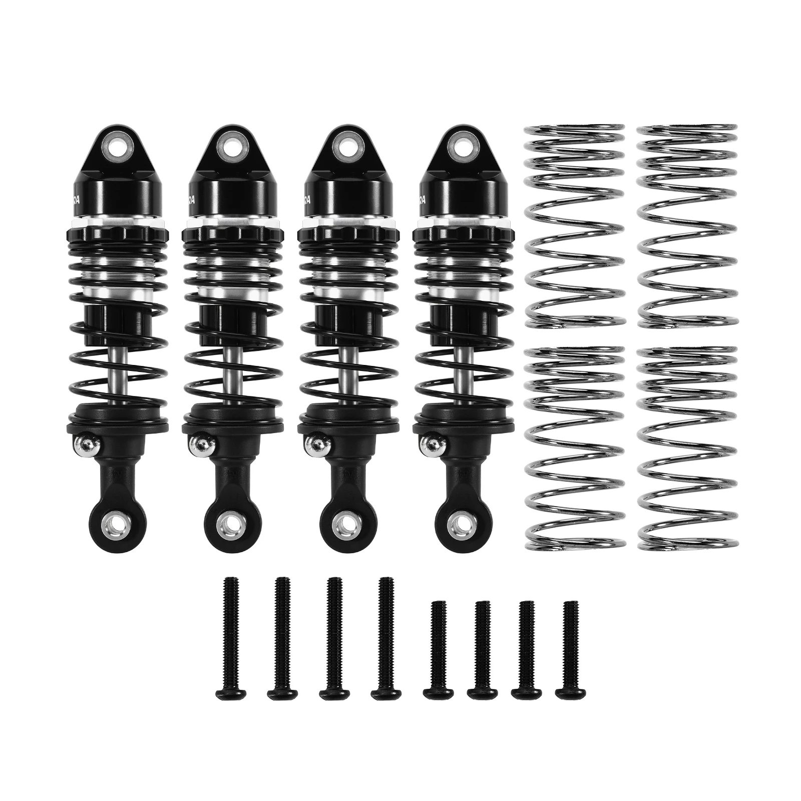 

64mm Aluminum Oil Shocks with Progressive Rate Springs for Mini Slash 4X4 RC Truck Upgrade