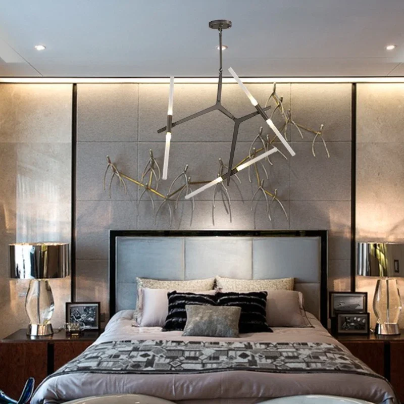 

SANDYHA Nordic ветка дерева подвесные светильники ресторанные люстры гостиная спальня украшения светильники современный художественный декор