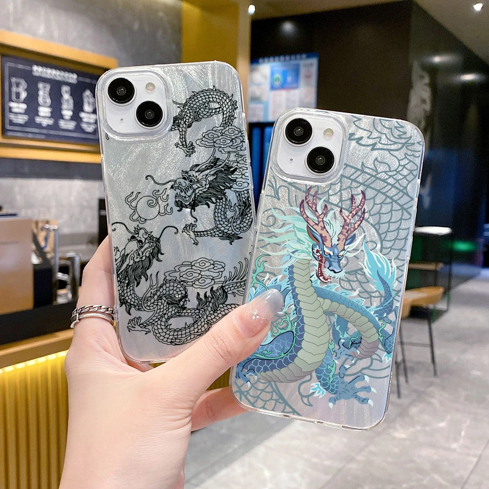 Dragon Clouds Line Art Tiger Phone Case Cover FOR OPPO A18  A11 X K A9 A8 A7 N AX7 AX5 A5 A3X A3 A2 X M A1 S PRO 5G