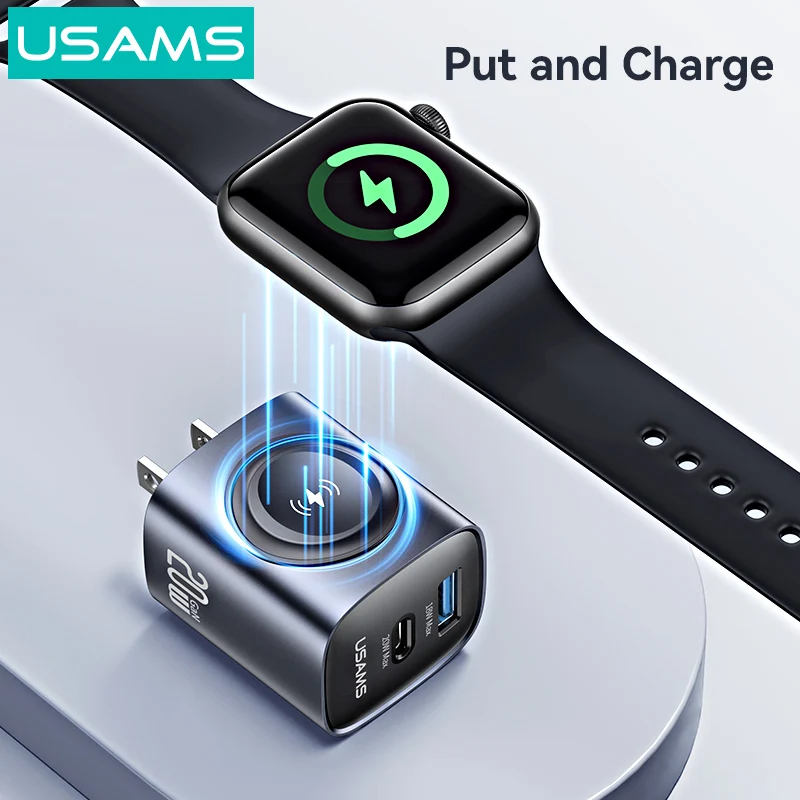 

factory manufacturer eu us uk plug 20W multi port multifunction fast usb wall charger for iphone watch wireless-charger