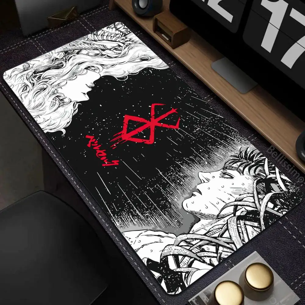 Guts sword in berserk Mouse Mat Berserk Guts Gamer Gaming Mouse Pad Computer Accessories Big Keyboard Laptop Padmouse Speed Desk