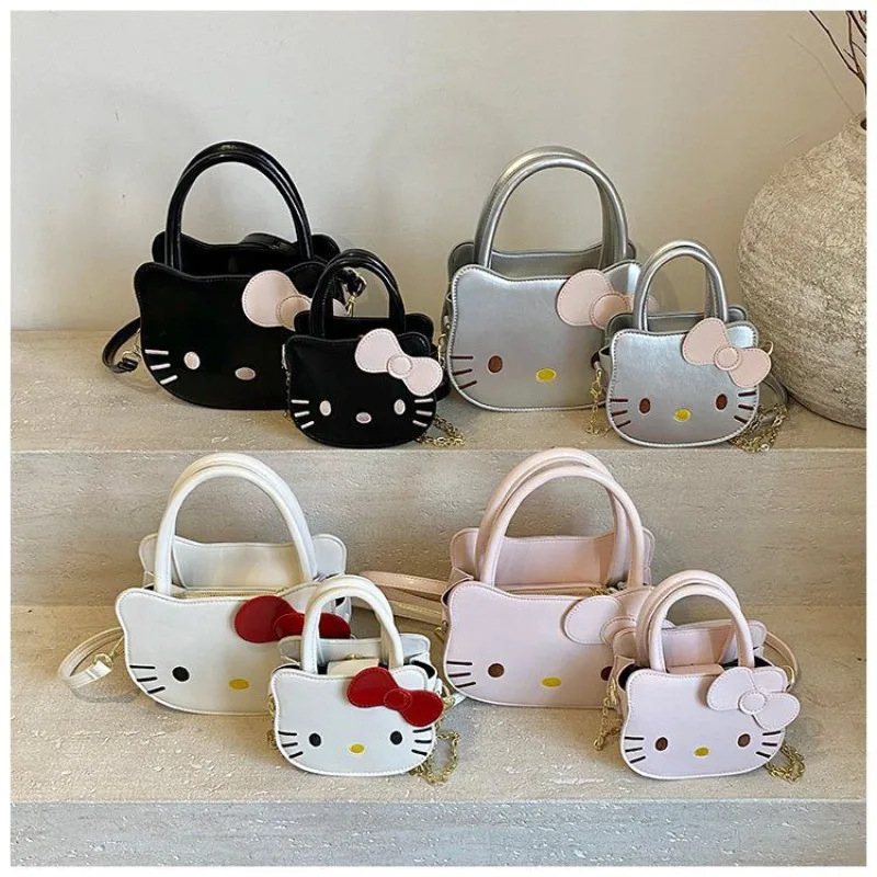 

2025 Hello Kitty Anime Kawaii Sanrio Storage Bag Cute Cartoon Girly Heart Large Capacity Shoulder Bag Ins Gifts for Girls