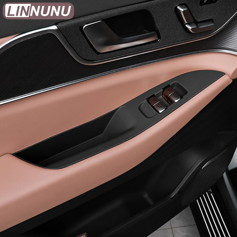LINNUNU لشيري كري تيجو 9 2025 اكسسوارات السيارات الداخلية سيارة التحكم المركزي نافذة رفع لوحة زر بطانة حماية من السيليكون 2024