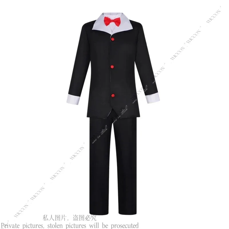 Uniforme Hazbin Husk disfraz de Cosplay para fiesta de Halloween trajes negros con sombrero orejas Prop Hotel Roleplayc;6,r'8;p'