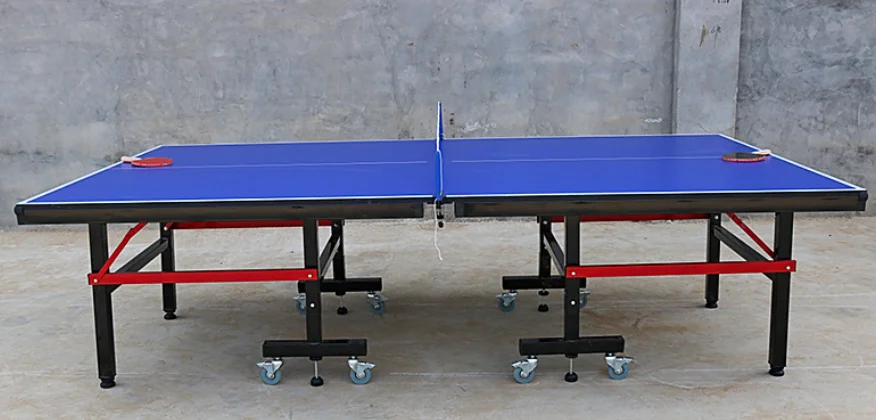 

Стол для настольного тенниса, домашний стандартный стол на колесиках для взрослых, простой складной мобильный стол для настольного тенниса