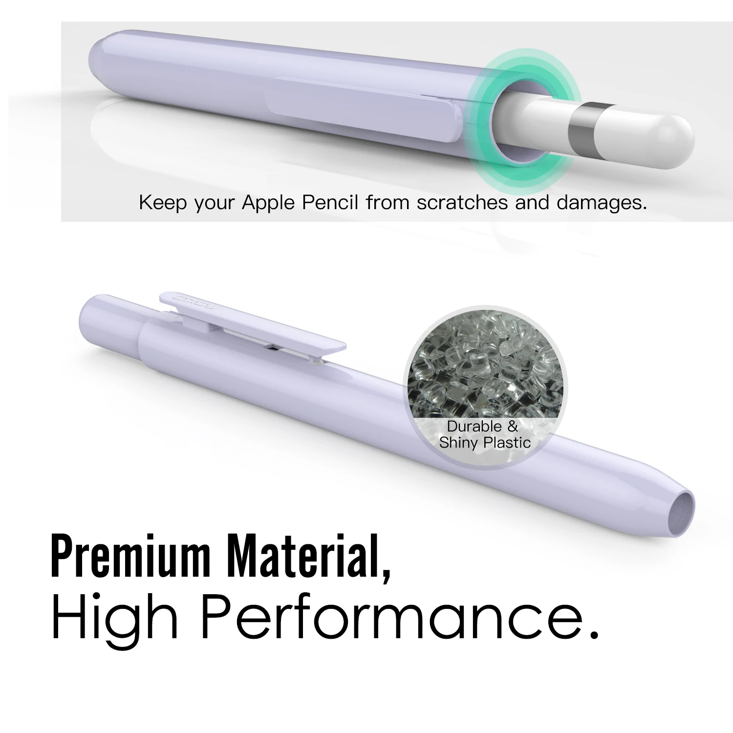 For Apple Pencil Case 1st Generation Retractable Protective iPad Pencil Sleeve Skin Cover with Sturdy Clip