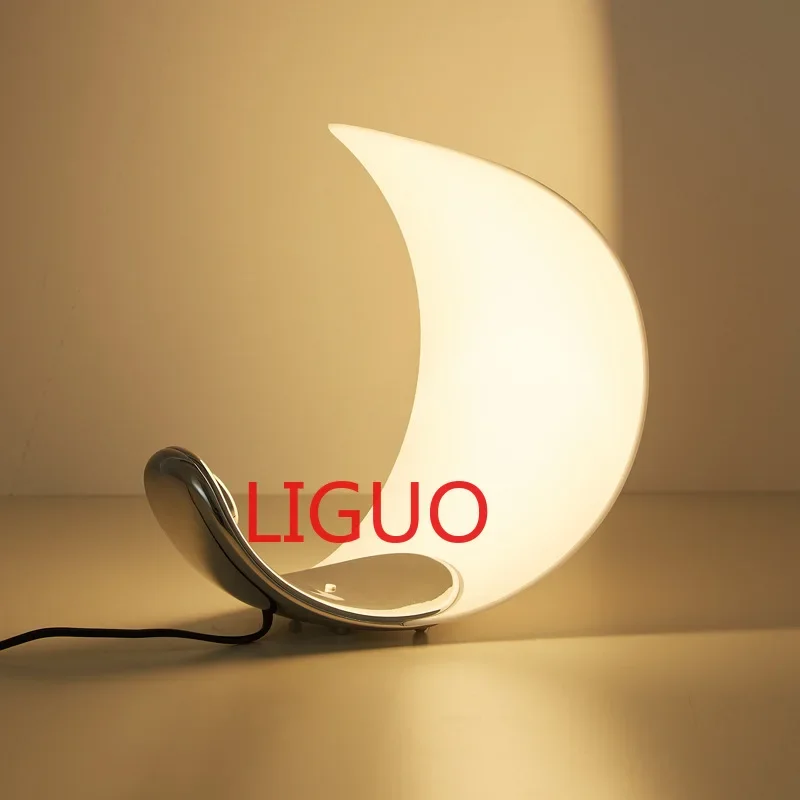 

Simple and Modern Nordic Designer Creative Moon Reading Table Lamp Bedroom Study Bedside Decoration Atmosphere LED Night Light