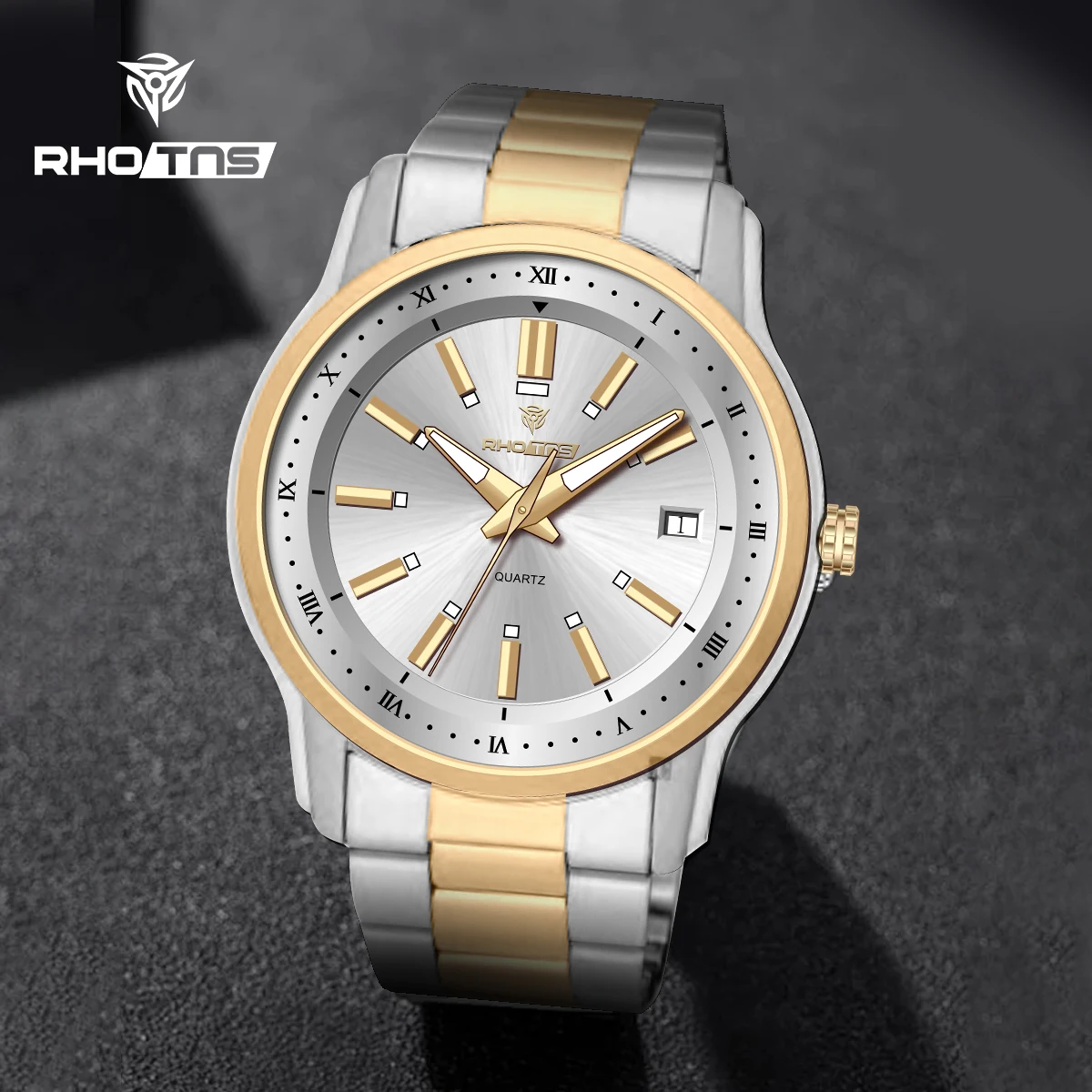 

Мужские механические часы RHOTIN, спортивные роскошные наручные часы со светящимися стрелками, водонепроницаемые, устойчивые к царапинам, 3ATM