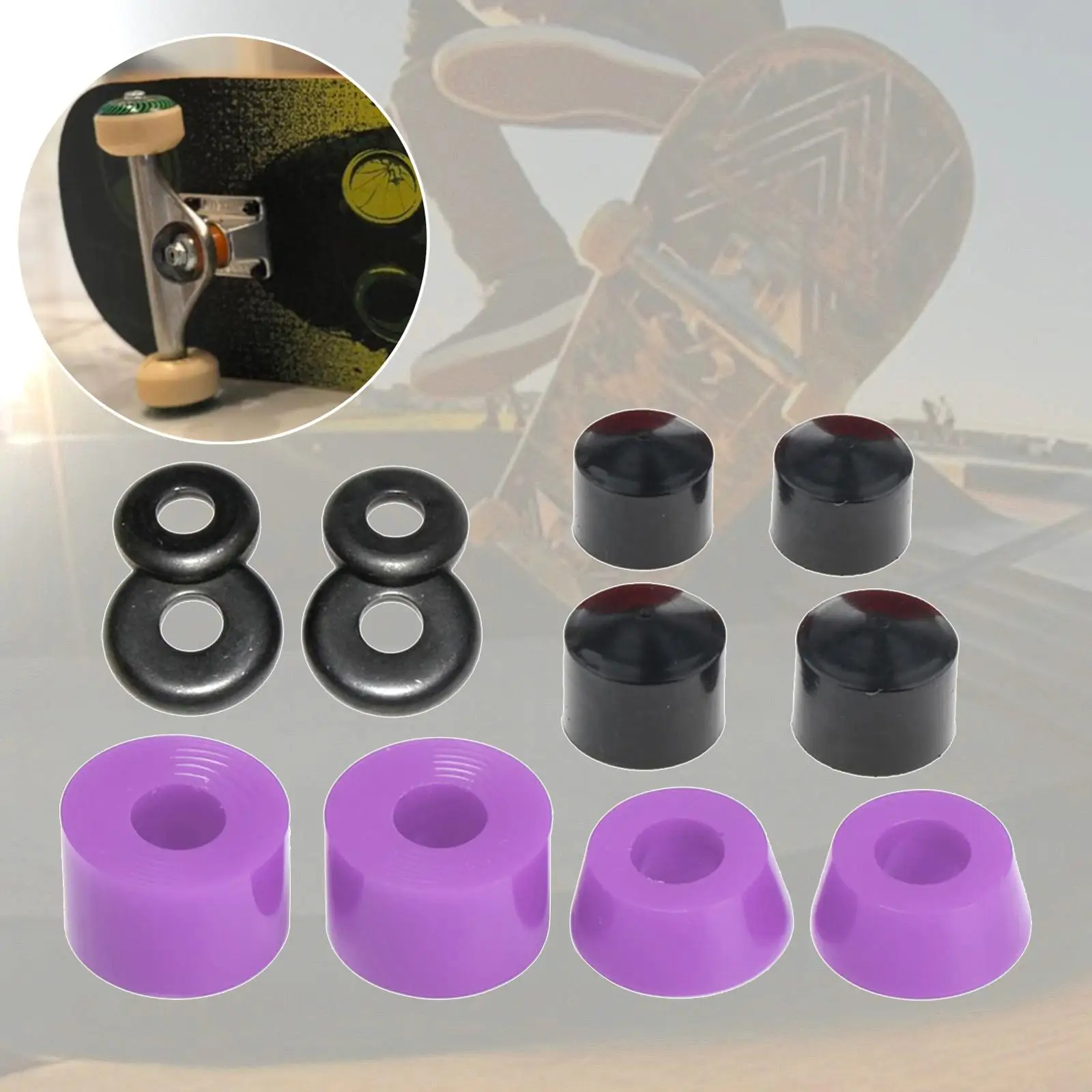 Bucha substituição Cup, Longboard Repair Kit, skate amarelo