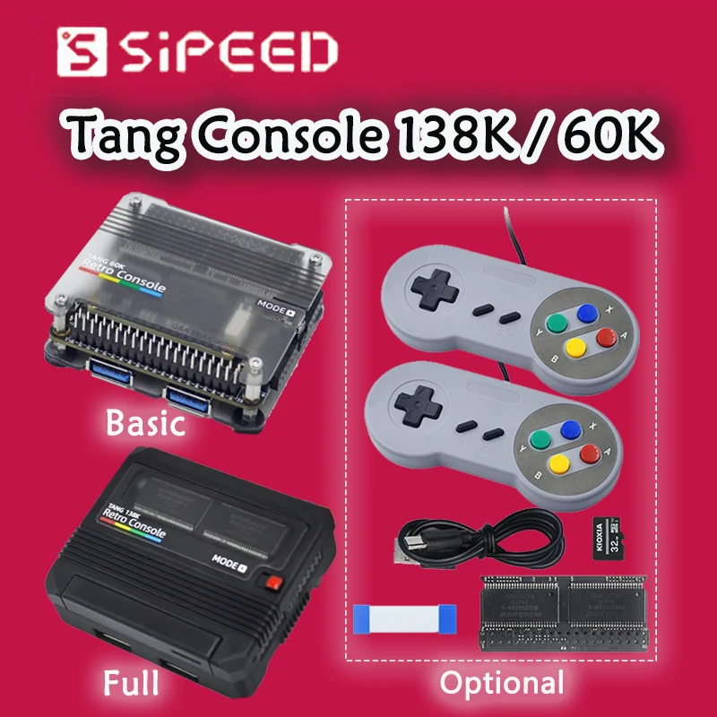 

Sipeed Tang Console 138K/60K GOWIN FPGA High-Perf Compact Retro Game Console, HDMI, Dual PMOD, RaspberryPi 5 PCIe HAT