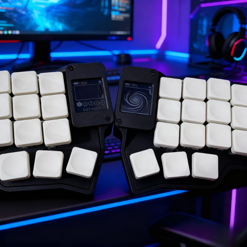 NEW Corne V4.1 SplitKeyboard Kit Custom Wireless Bluetooth Hot Swap ZMK DIY Screen Display 500mA battery Ergonomics for MX