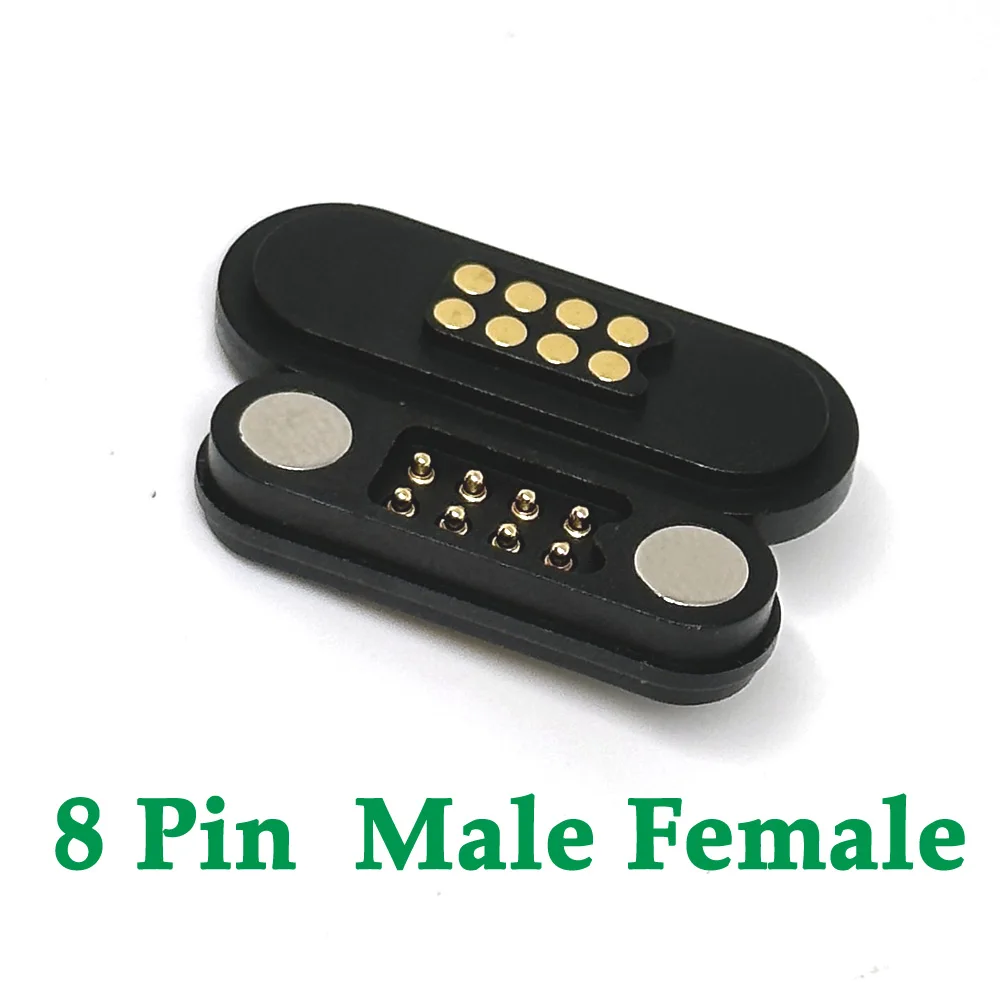 8 Pin Waterproof Magnetic suction type High Current 8P Male Female Socket Original intelligent bracelet magnetic connector plug