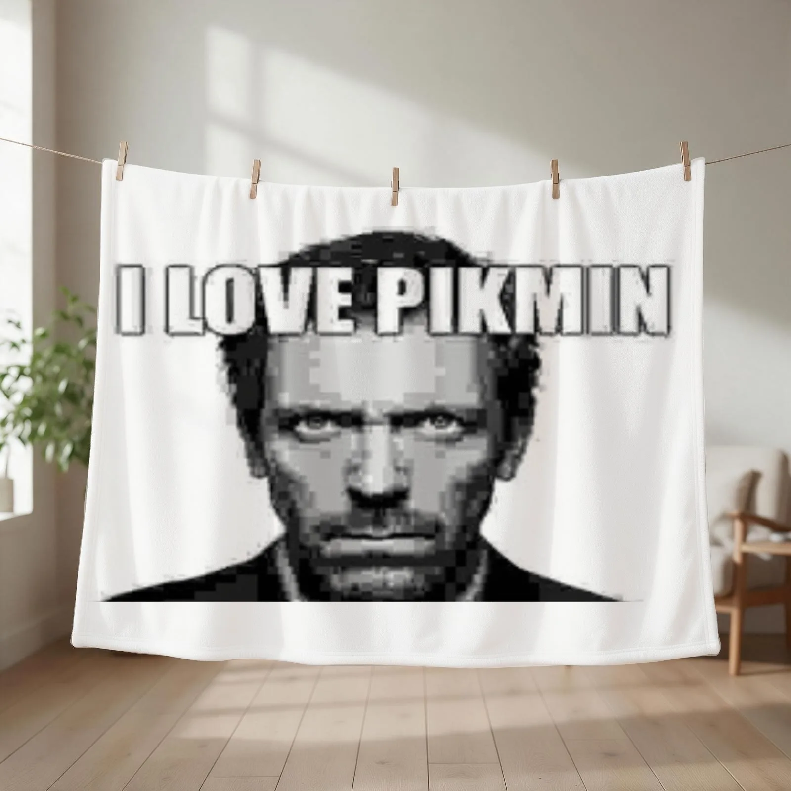 House Pikmin 2 Funny Meme Throw Blanket couch cozy soft plush fuzzy picnic outdoor blanket