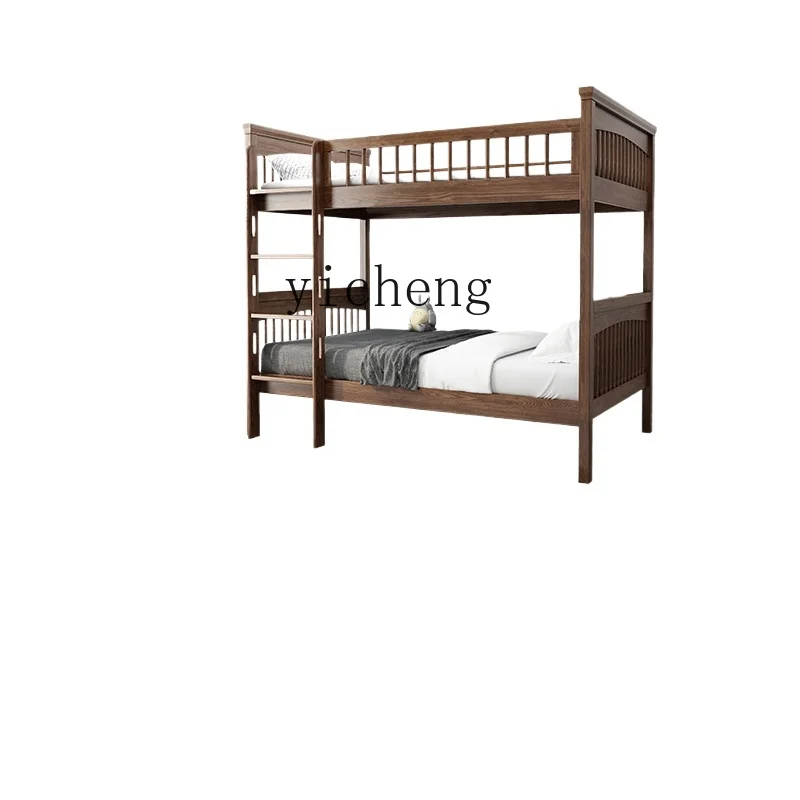 Tqh Solid Wood Height Bunk Bed Children's Bedroom Double-Layer Ash Wood Bunk Bed Double Bed