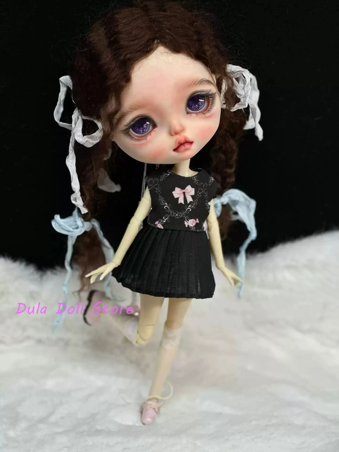 

NEW Dula Doll Clothes Dress Black bow candy dress Blythe ob24 ob22 Azone Licca ICY JerryB 1/6 Doll Accessories