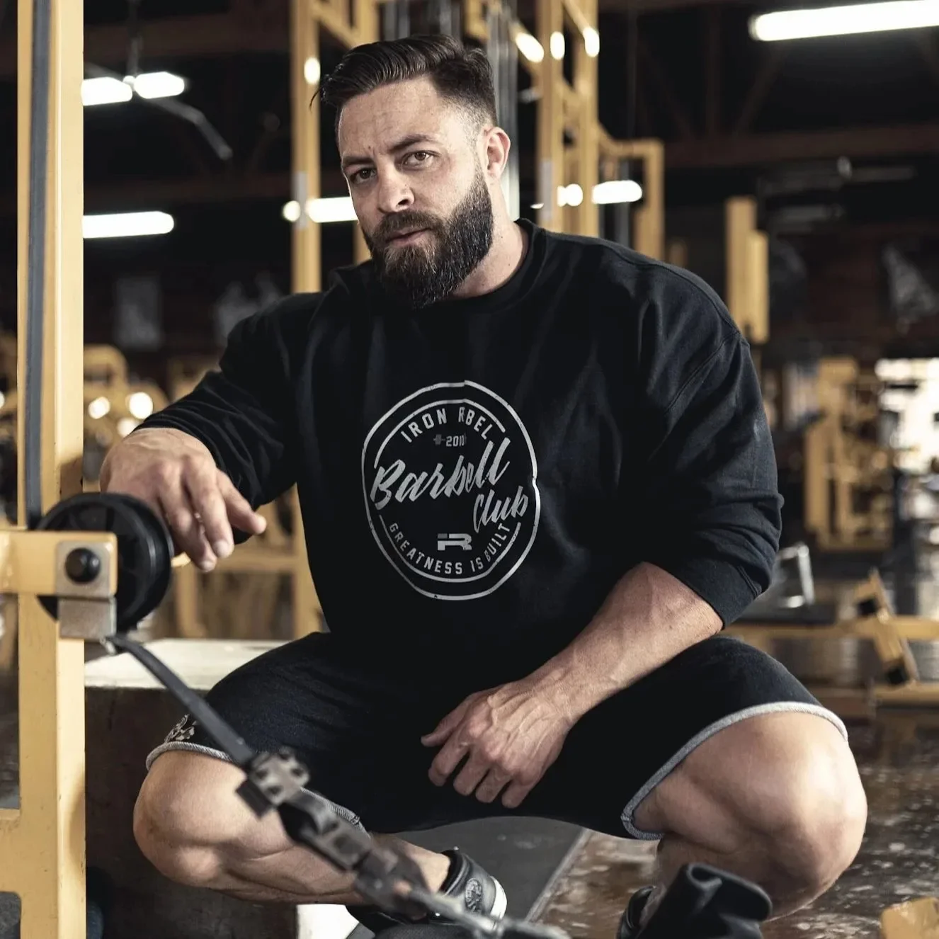 

Men 90% Cotton Long Sleeve Hoodie Bodybuilding Workout Pullover Casual Hoodie Men Coat