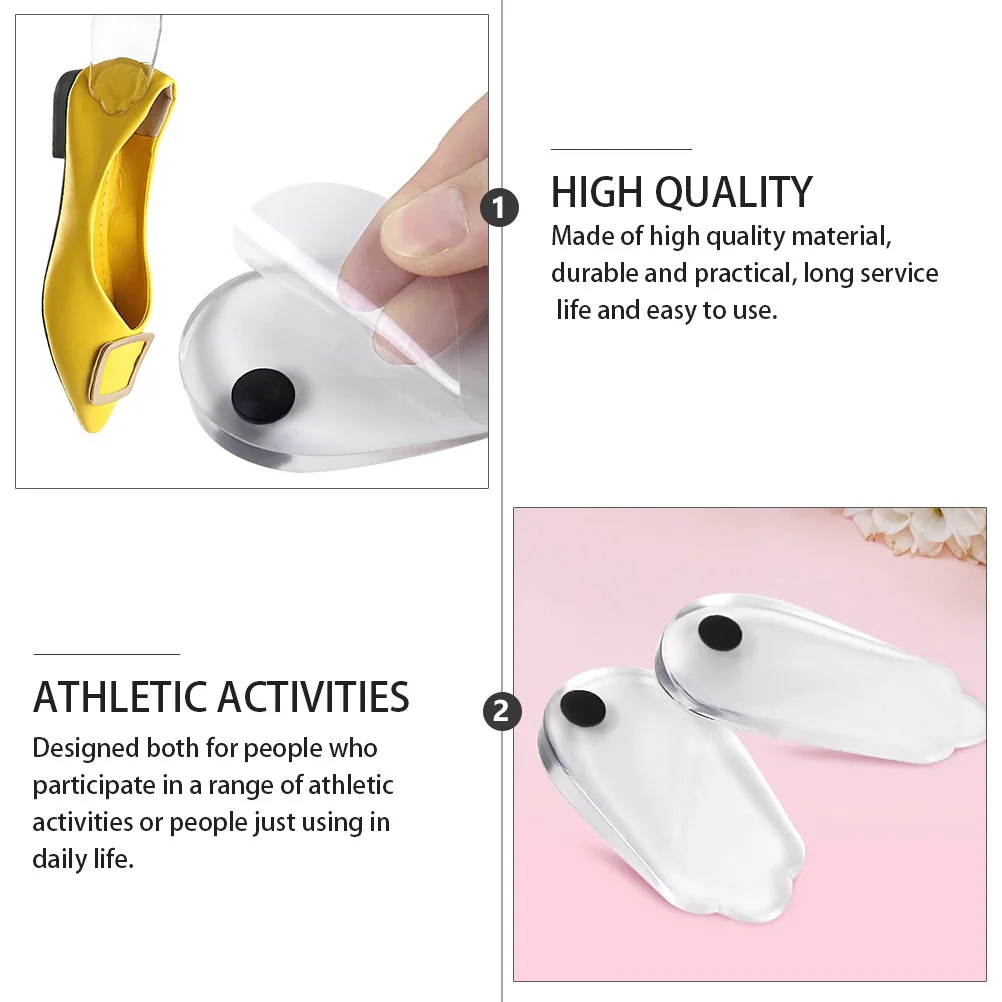 

2pcs Half Heel Insoles Magnetic Heel Pads Foot Support Cushion Flat Feet Shoe Inserts Arch Support Walking Insoles Daily