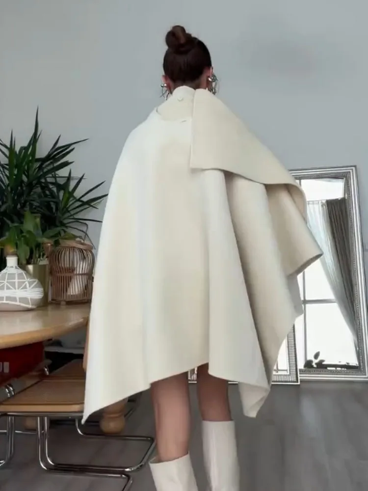 

HH Women Fashion Long Sleeves Layered Pocket Decoration Slim Coat Woman Solid Elegant Commuting Overcoat Casual Loose Coat