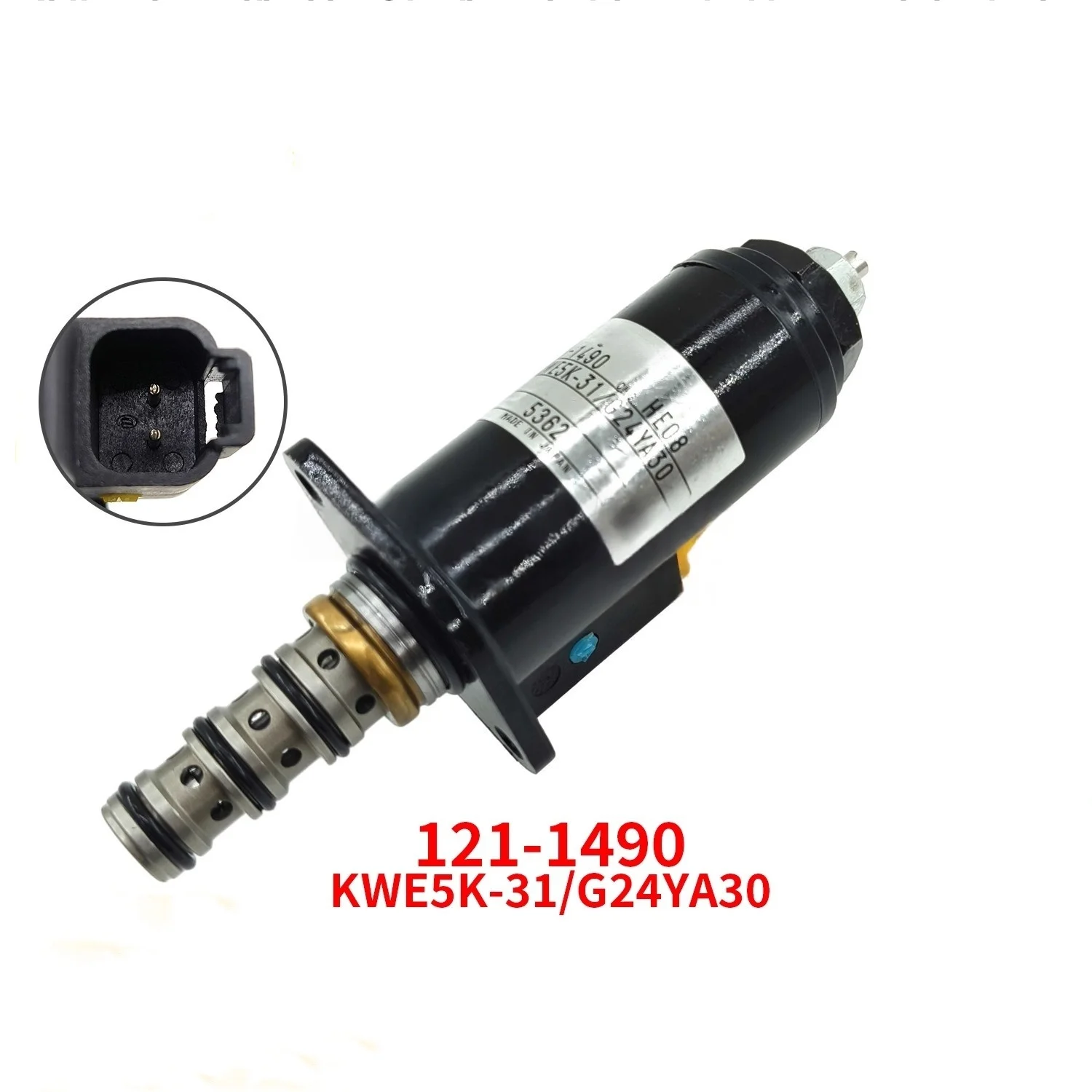 

121-1490 Пропорциональный электромагнитный клапан гидравлического насоса KWE5K-31/G24YA30, подходит для экскаваторов Caterpillar 324D, 330D, 336D, 320D
