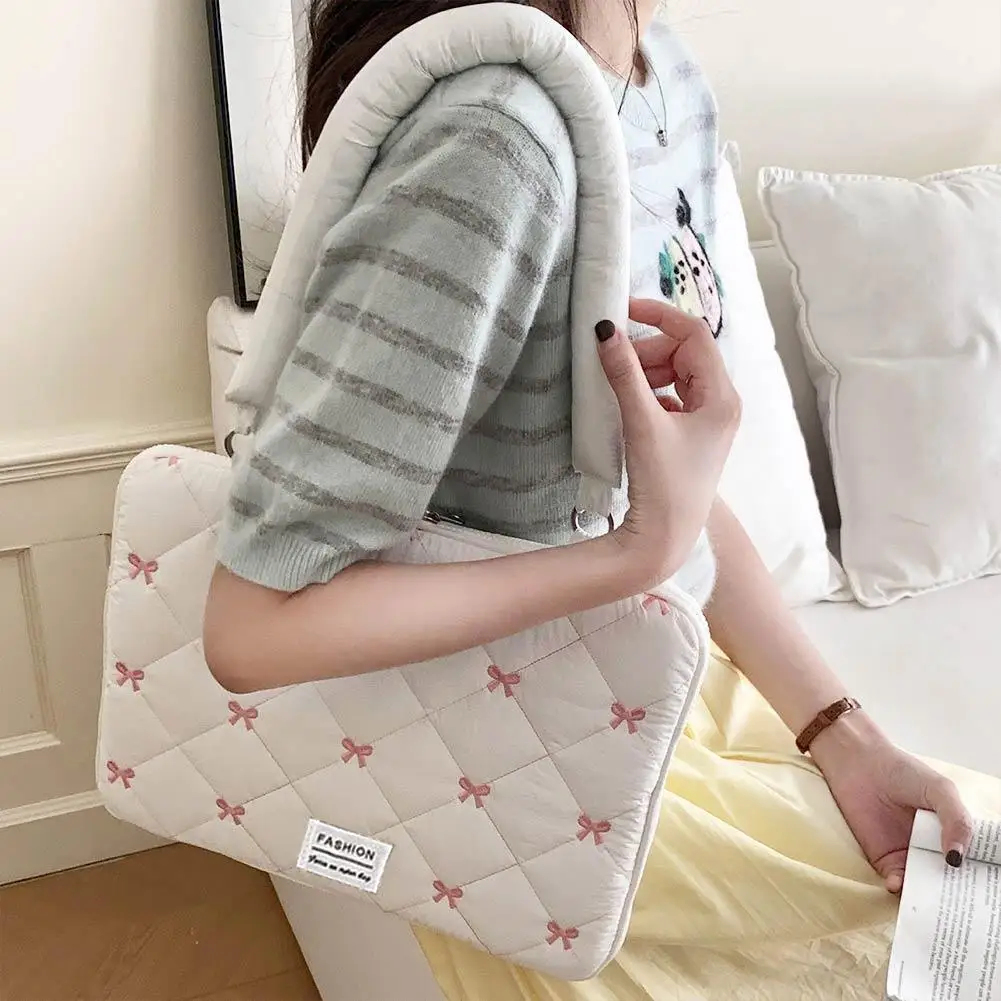 Handbag Computer Protective Case For Apple Laptop IPad Featuring A Girlish Design And Storage Case With Small Square Pockets