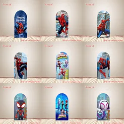 Spiderman Birthday Arch Backdrop Spidey Arch Backdrop Baby Shower Disney Superhero Double-Sided Arch Cover Photography Prop