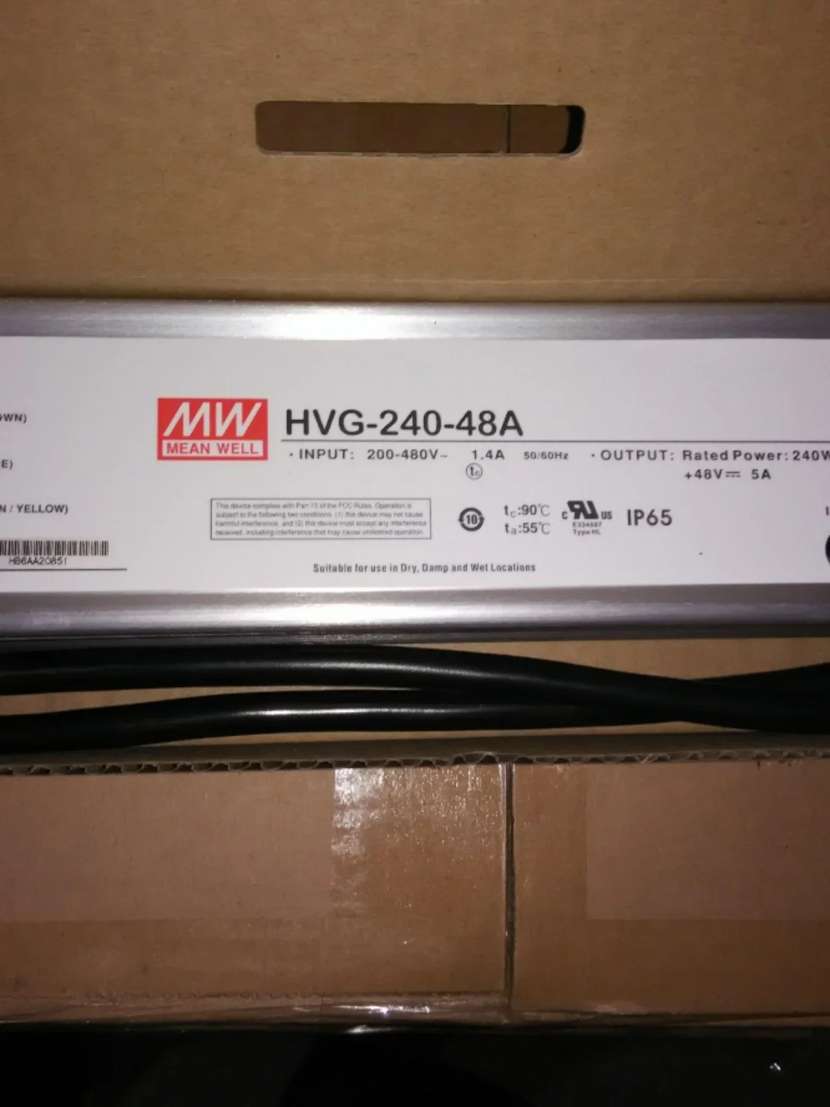 Mingwei Power Supply HVG-240-24A/30A/36A/42A/48A/54A 240W Constant Current Constant Voltage LED Driver