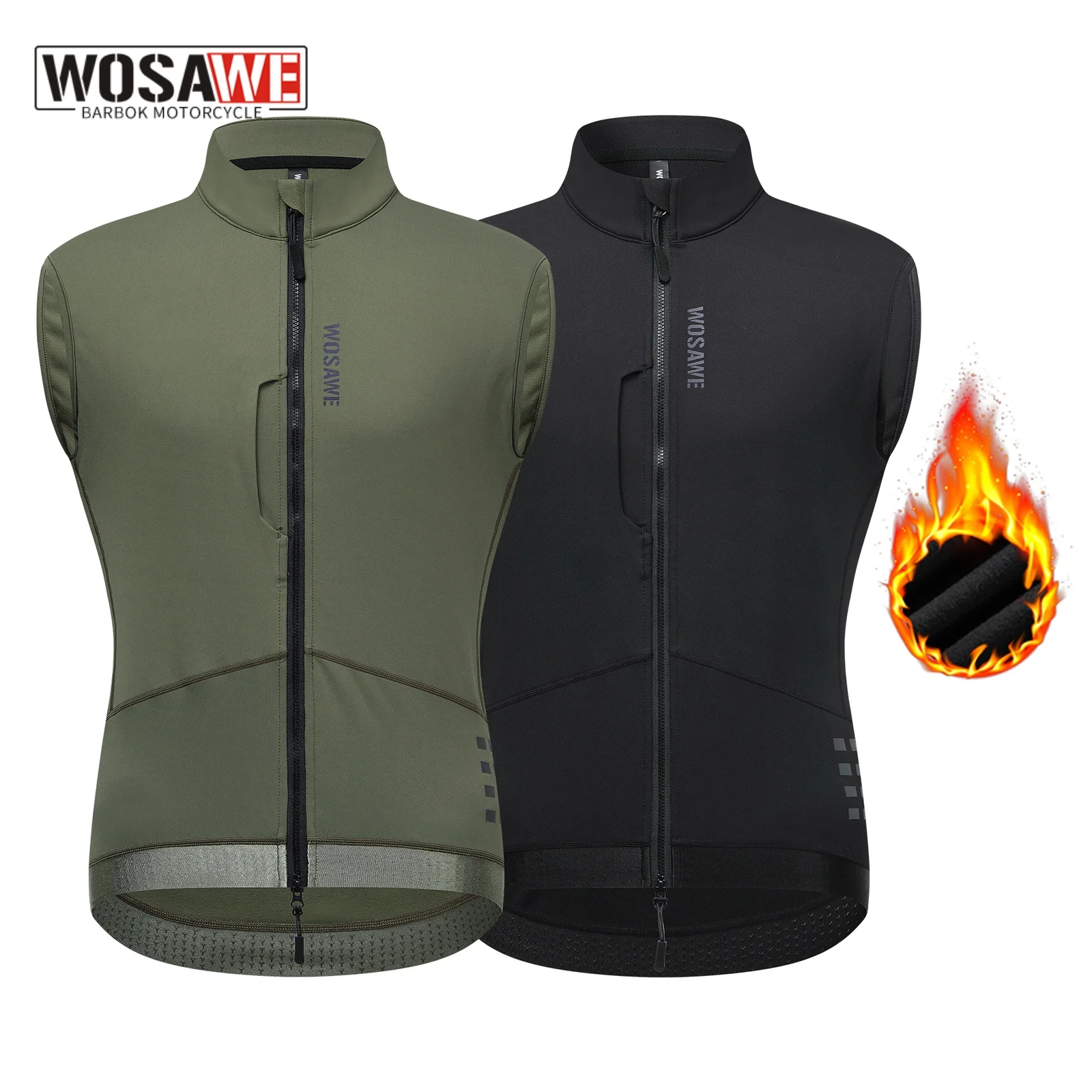 

WOSAWE Men Motorcycle Vest Sleeveless Pro MTB Road Bike Jersey Lightweight Windproof Waterproof Bicycle Vest