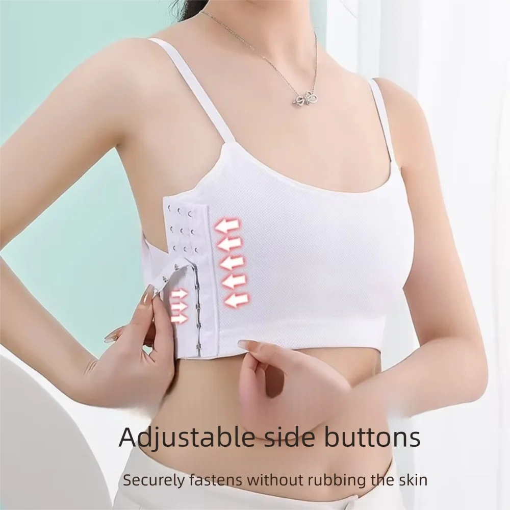 Comfortable Seamless Shaping Underwear Side Buckle Breathable Bra Ultra Flat Anti Shock Tank Tops Daily