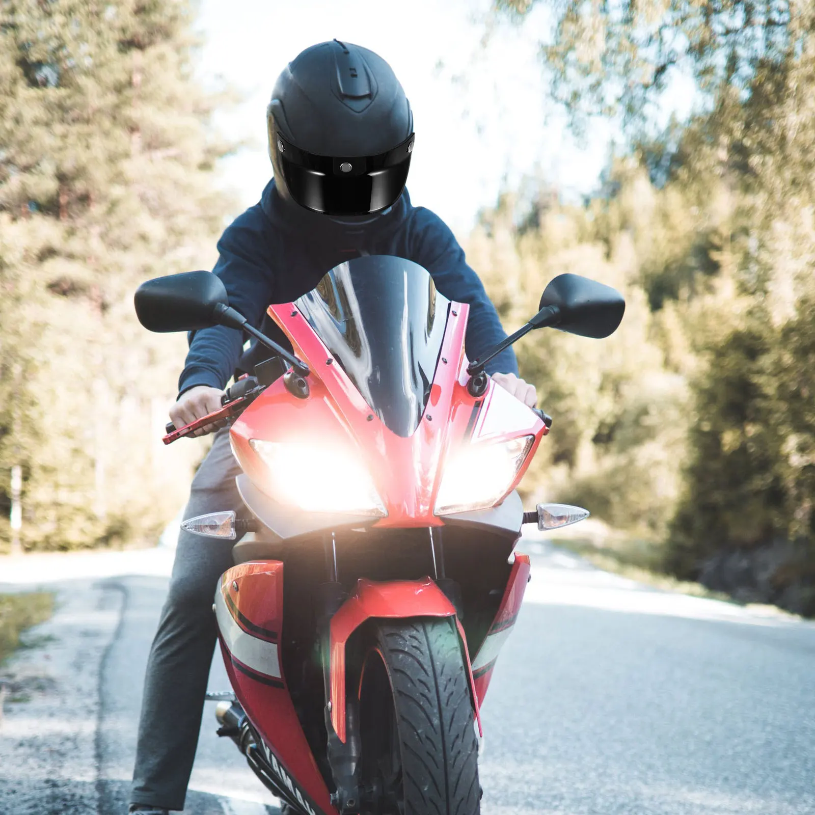 

Motorcycle Strong Pc Material Adjustable Wind Shield Lens Outdoor Cycling Scooter Accessory Summer Sun Visor For