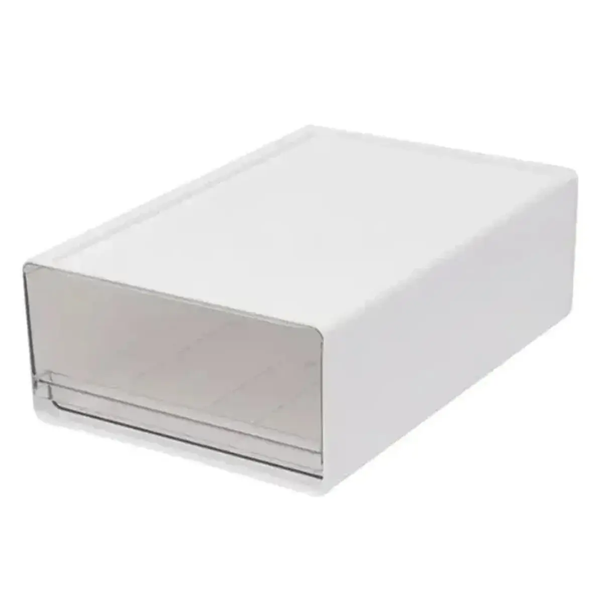 2026 Trend Desktop Transparent Storage Box with Drawer Document Storage Sundries Holder Stationery Stackable Desktop