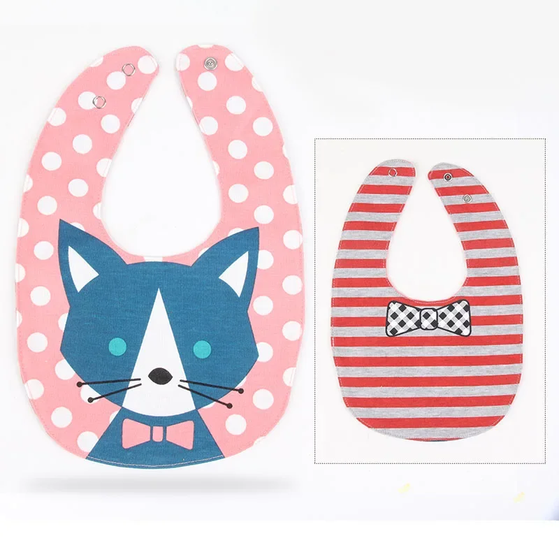 

Infant Saliva Absorbent waterproof Feeding Bibs Baby Bibs and waterproof scarves Burp Newborn Bibs for BoyGirl Double sided bibs