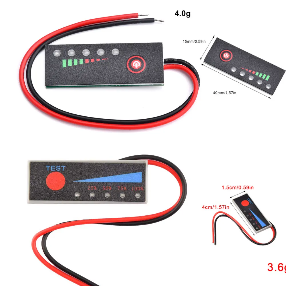 BMS 1S 2S 3S 4S 5S 6S 7S Lithium LiFePO4 Battery Capacity Test Power Level Indicator LED Light Display For Electric Tool Charge