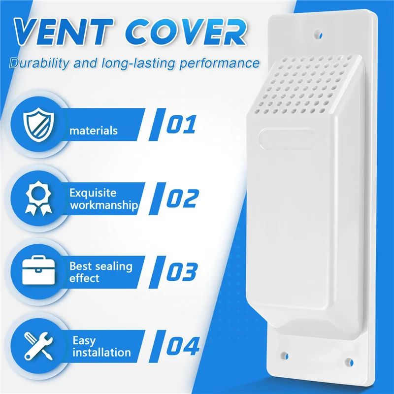 ABUL-16PCS Shipping Container Air Vent Kit Heavy Duty Shipping Container Accessories Flow Ventilation Kit White