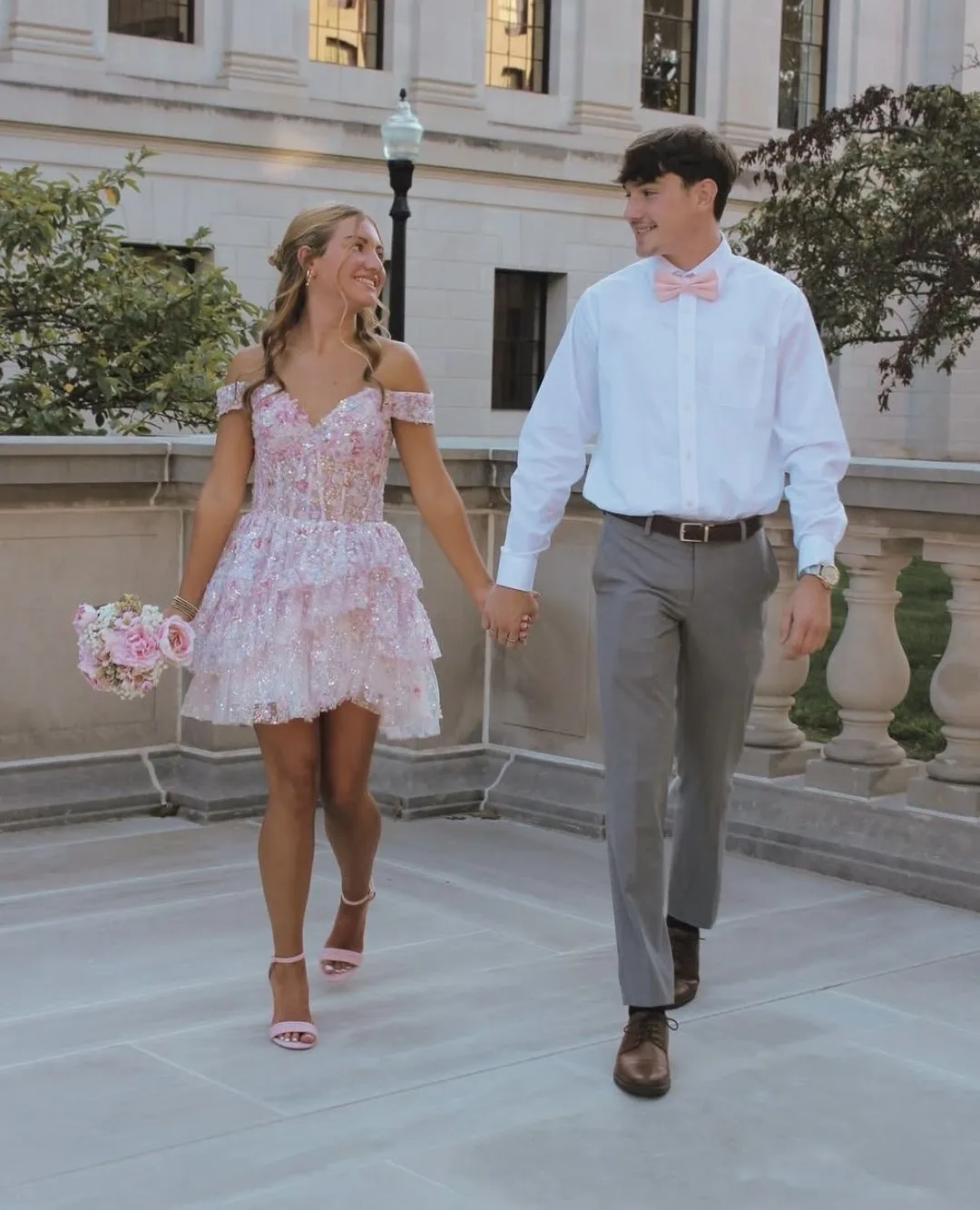 Ofherown スパンコール ビーズ アップリケ カクテルドレス 恋人ネック オフショルダー ミニイブニングドレス 膝上 ローブ・ド・ソワレ