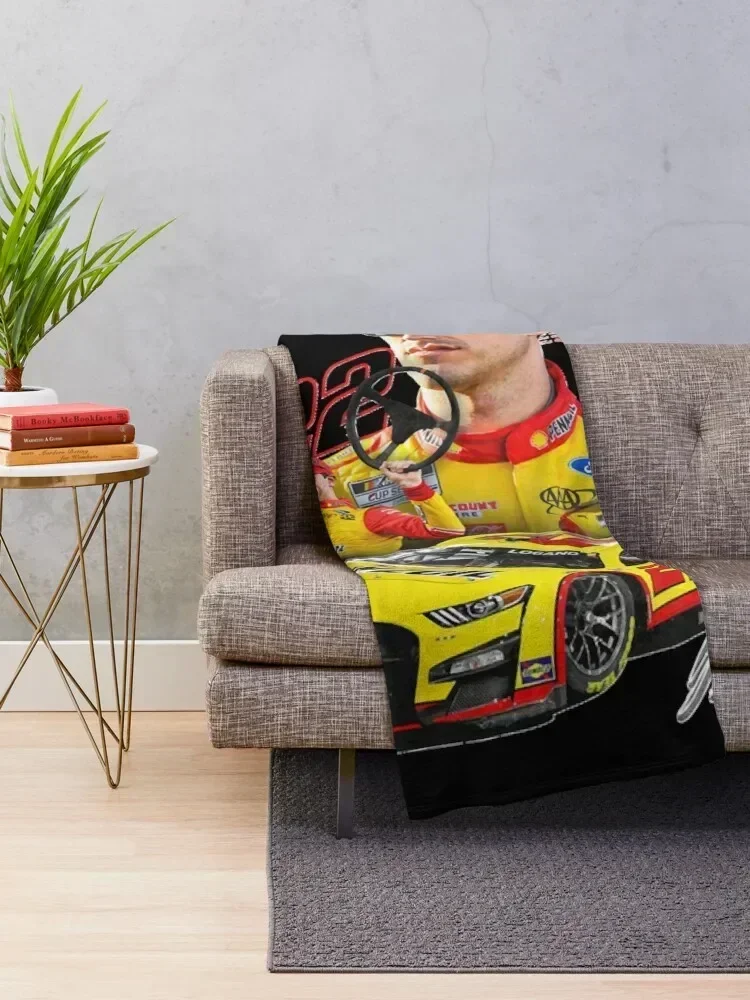 NEW Joey Logano NEXT GEN MUSTANG 2022 Throw Blanket halloween Cute Plaid Fashion Sofas Blankets