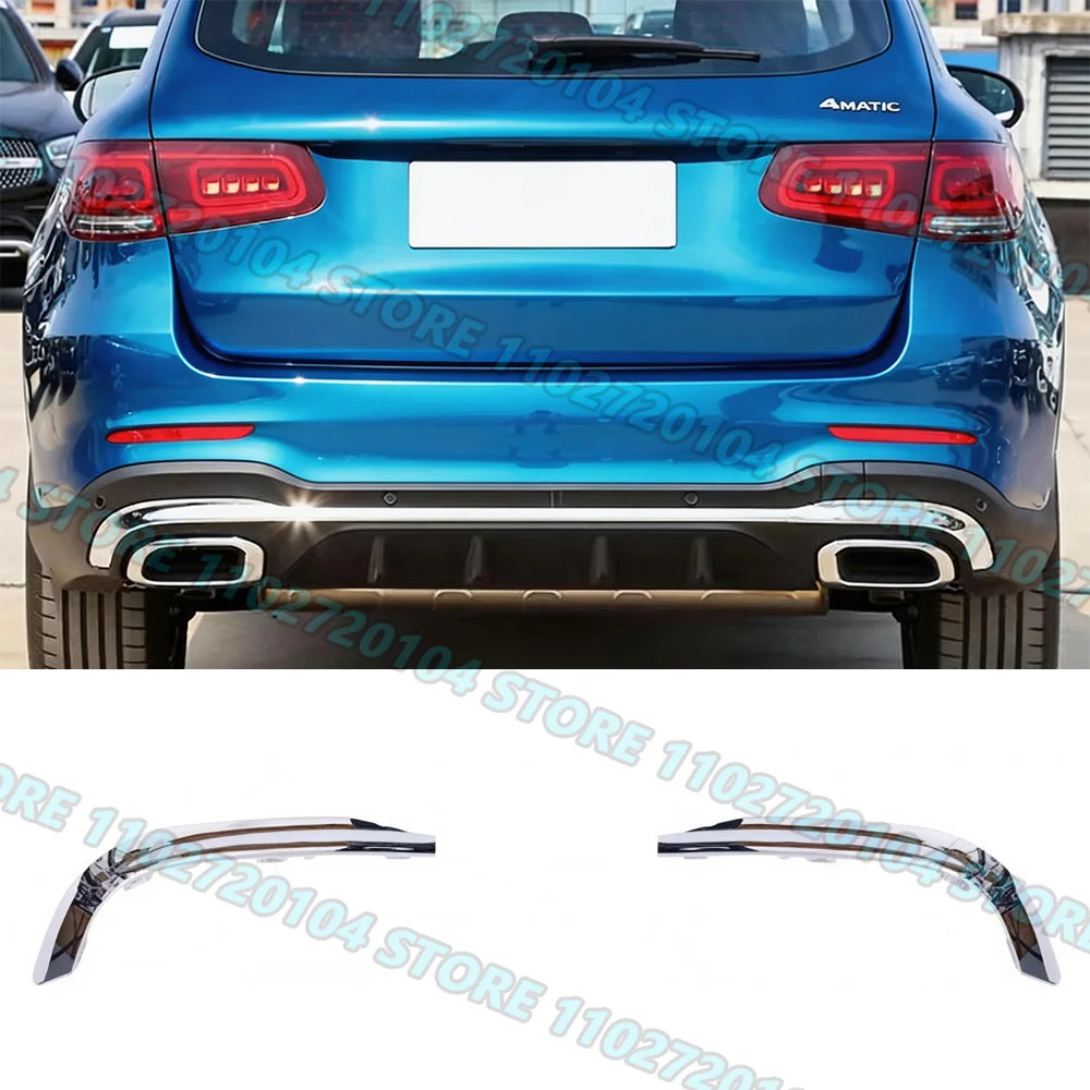 

for 2020-2022 Rear Bumper Cover W253 Mercedes Benz GLC200 GLC220 GLC250 Molding Trim ABS Painted 2538858306 2538858406