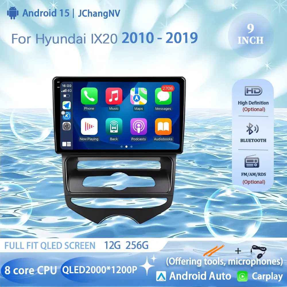 

Android Car Radio Stereo for Hyundai IX20 2010 - 2019 Manual no 2 Din Multimedia Carplay Navigation Autoradio GPS Head Unit