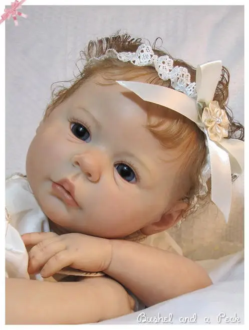 

NPK 22Inch Reborn Olivia Blank Kit Unfinished Unpainted Doll Parts with Cloth Body and Eyes