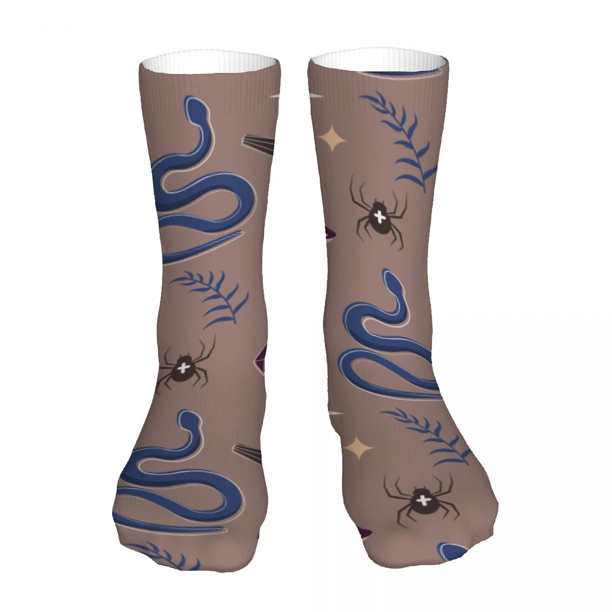 Animal Snake Pattern Mens Womens Funny Crew Socks Cool 3D Printed Design Socks Fashion Comfortable Basketball Socks