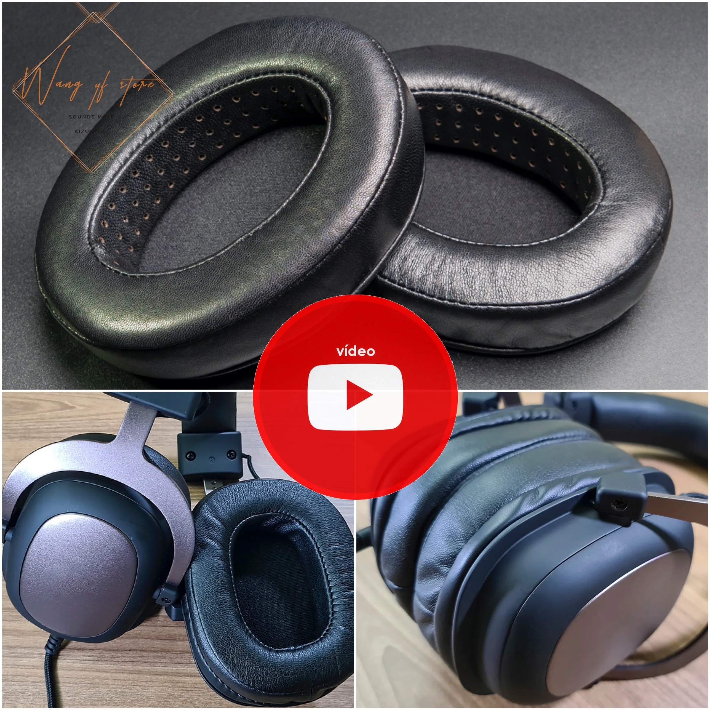 Sheepskin Ear Pads Foam Cushion For Havit H2002D Headset Real Leather Lambskin Replacement Earpads Sleeve Earphone Earmuff