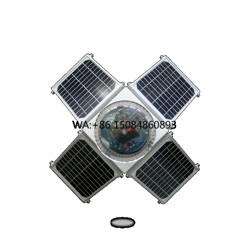 Navigation Buoy with Solar Led Marine Navigation Lantern Marine Beacon High Intensity Light Boat