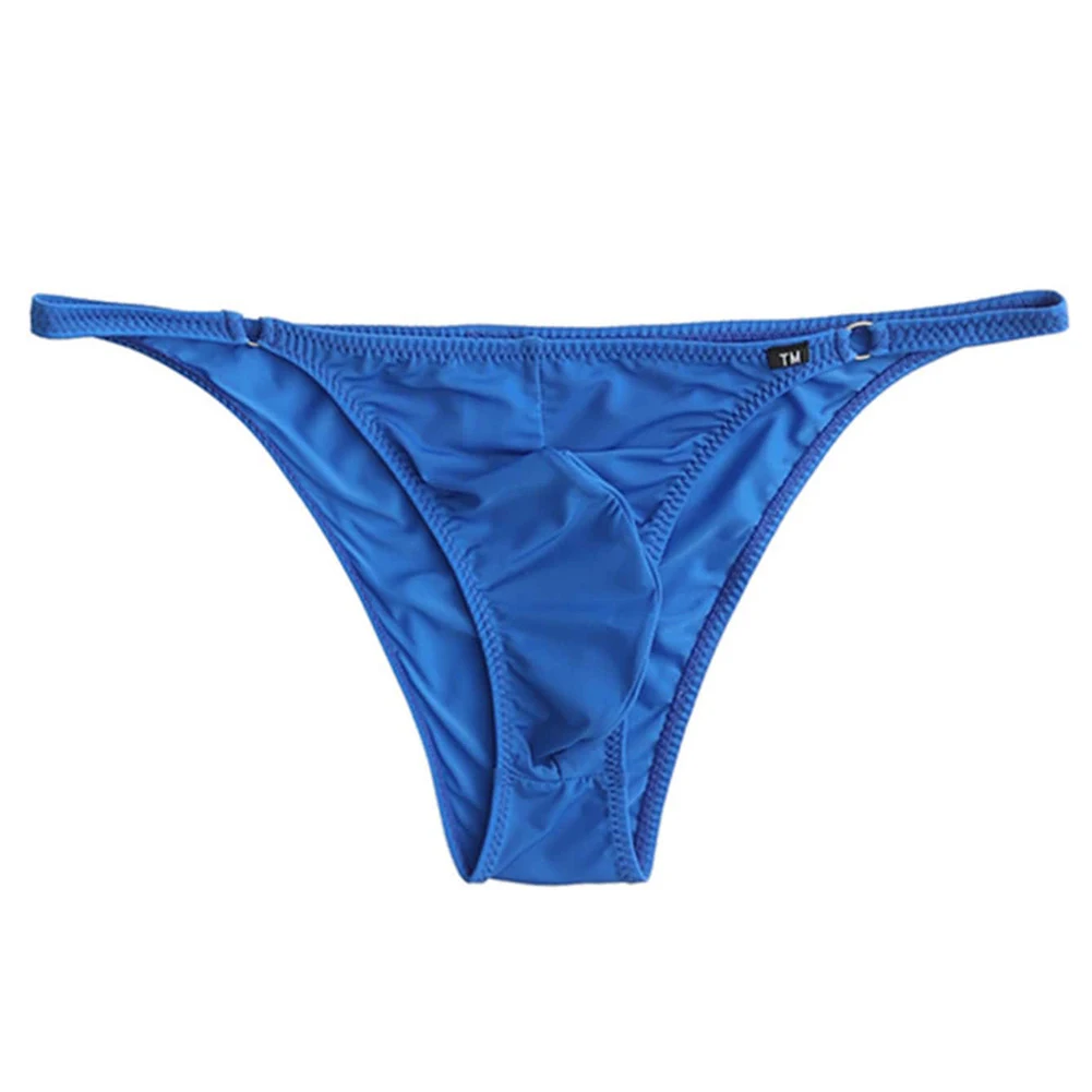 Men's Half-covered Butt Briefs Bulge Pouch Comfortable Underwear Gay Lingerie Ultra-thin Breathable Solid Color Men's Underwear