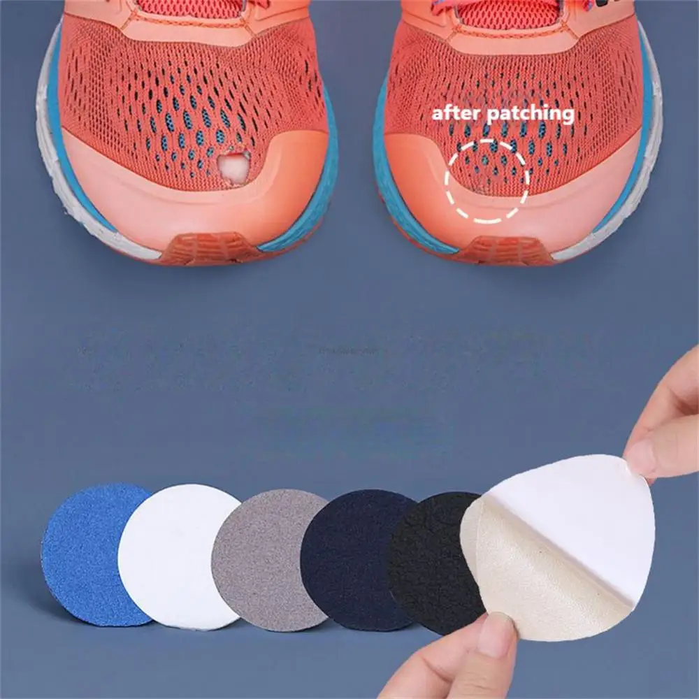 6Pcs/Set Shoe Patch Self-adhesive Vamp Repair Sticker Sports Shoes Mesh Broken Hole Inner Lining Worn Patch Shoe Accessories