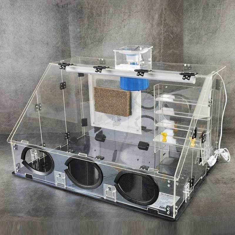 

Spray box up to manual model coloring workbench closed paint exhaust fan exhaust cabinet spray box