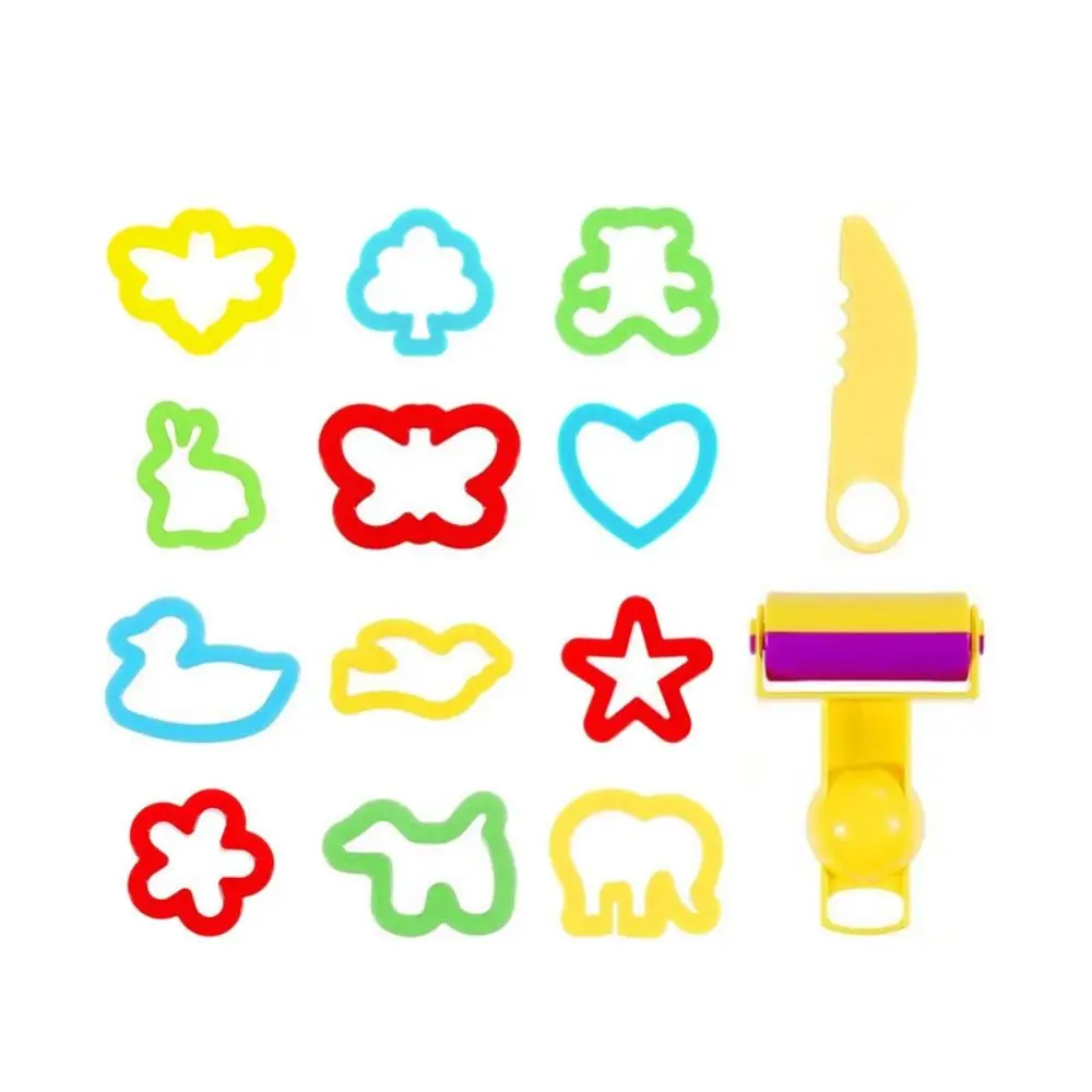 플라스틱 Playdough 모델 도구 점토 장난감 3D 3D Plasticine 도구 다채로운 크리 에이 티브 Playdough 세트 점토 금형 교육 장난감