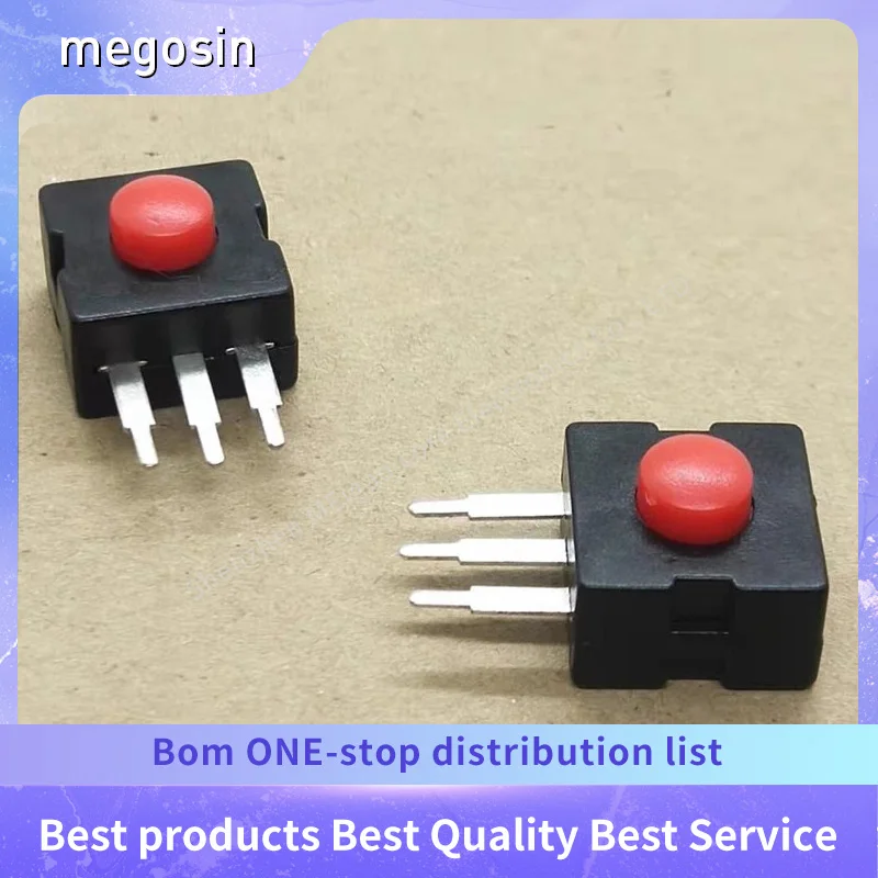 5PCS/LOT  223DB flashlight button switch accessory single-sided 3-pin power button switch 12*12*9.5MM