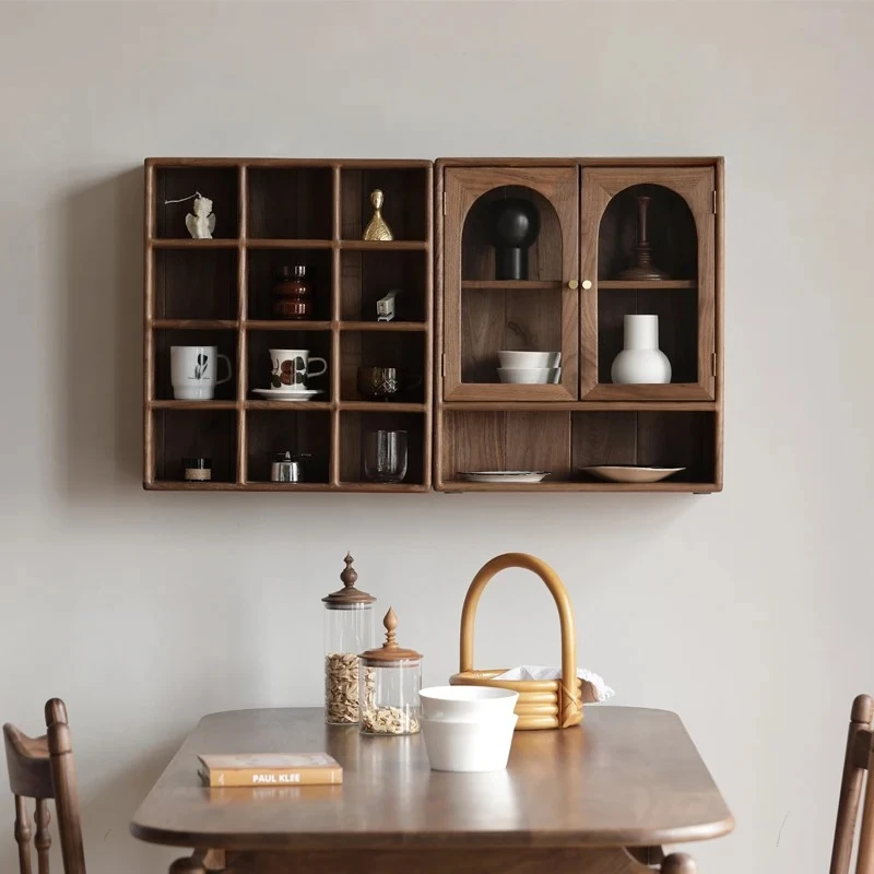 

North American Solid Wood Antique Style Antique Shelf Household Minimalist Display Stand